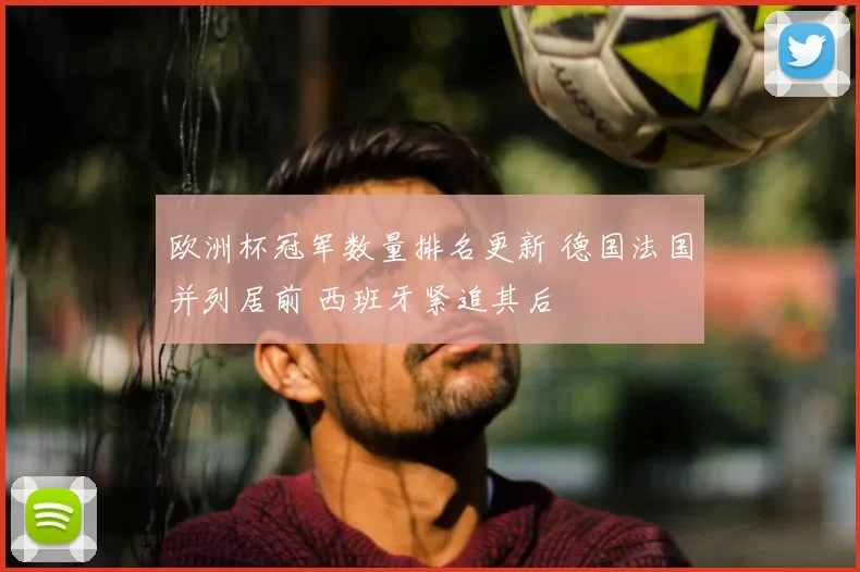 欧洲杯冠军数量排名更新 德国法国并列居前 西班牙紧追其后