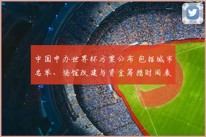 中国申办世界杯方案公布 包括城市名单、场馆改建与资金筹措时间表